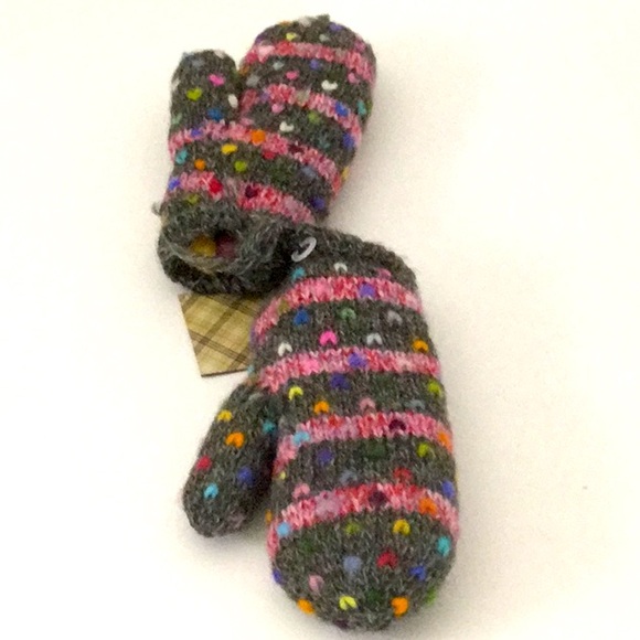 Northern Wafters British Wool Girl’s Mittens Whimsical Heart Design Fairy Boho - Picture 2 of 8